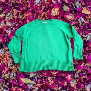 1901 | Pretty Green Wool Blend Side Button Pullover Sweater (SIZE L)